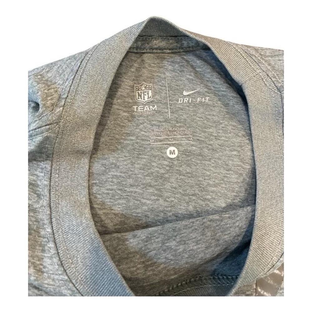 Dallas Cowboys Spell-Out Nike Dry Fit Team Apparel T-Shirt - Gray - Adult Medium - Picture 4 of 6